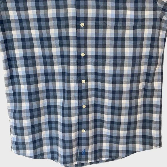 Johnnie-O Hangin' Out Button-Down Shirt Mens Large Blue Check Cotton Long Sleeve - Picture 6 of 13